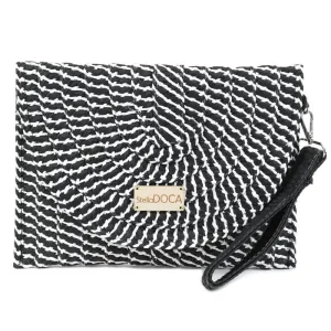 Paper straw women's envelope bag Doca 22349 black